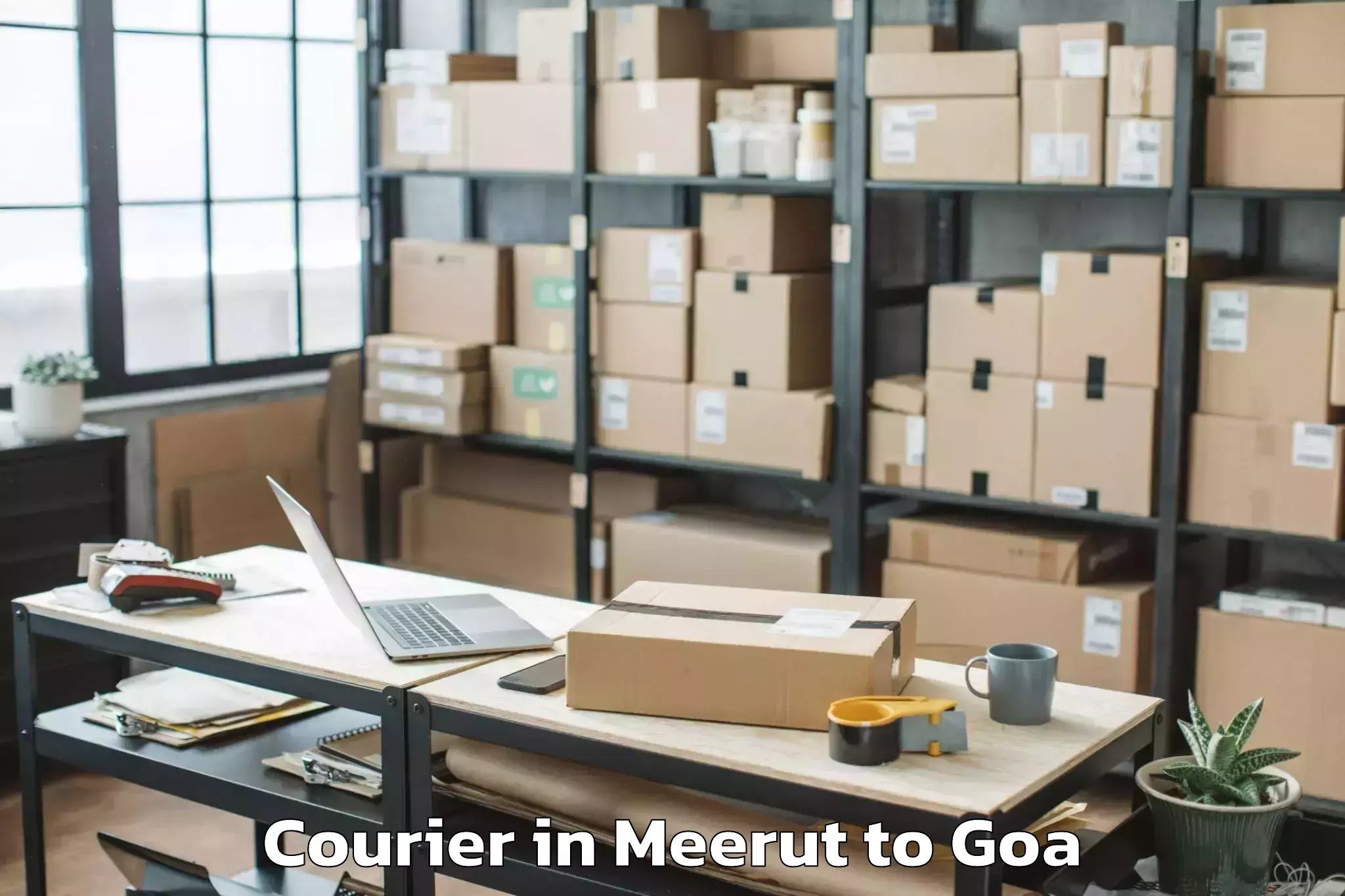 Trusted Meerut to Taleigao Courier